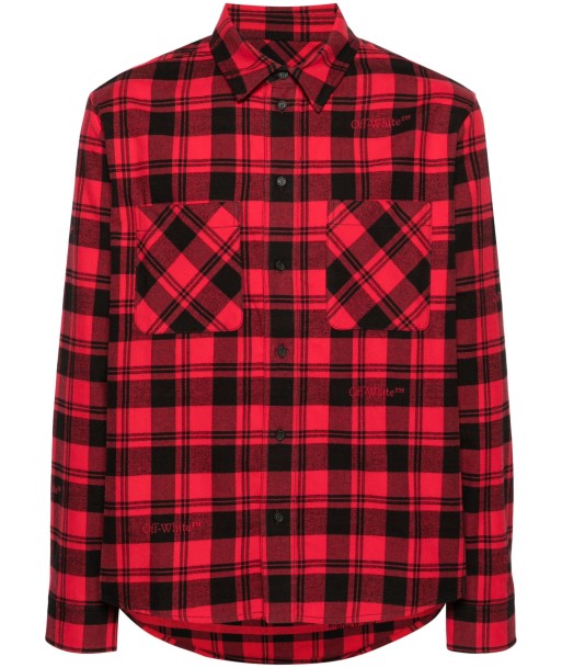 Logo Embroidered Checked Cotton Shirt de l' environnement