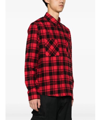 Logo Embroidered Checked Cotton Shirt de l' environnement