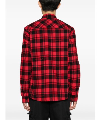 Logo Embroidered Checked Cotton Shirt de l' environnement