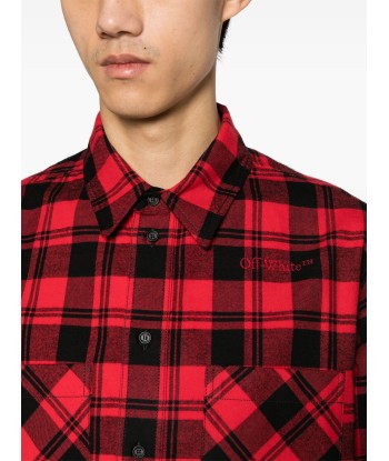 Logo Embroidered Checked Cotton Shirt de l' environnement