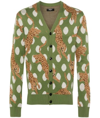 Leopard Crystal Wool Cardigan Découvrez la collection