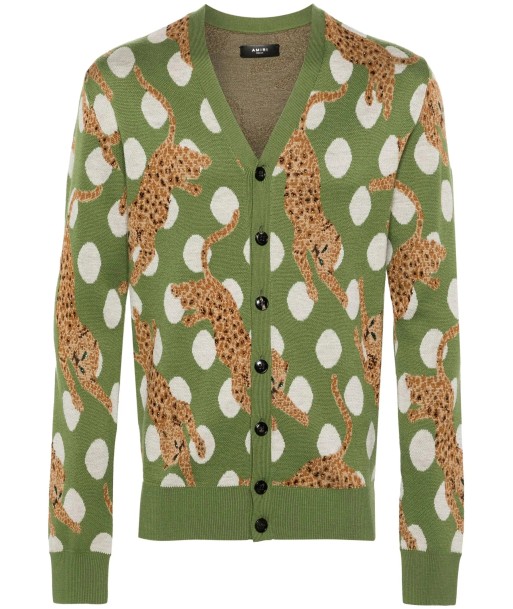 Leopard Crystal Wool Cardigan Découvrez la collection