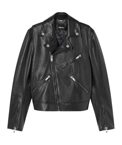 Leather Biker Jacket de pas cher