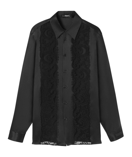 Lace Detailing Silk Shirt les muscles