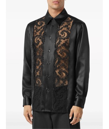 Lace Detailing Silk Shirt les muscles