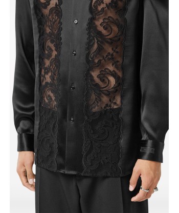 Lace Detailing Silk Shirt les muscles