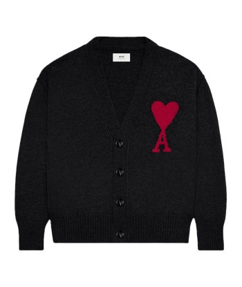 Intarsia Logo Wool Cardigan brillant des détails fins