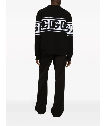 Intarsia Knit Logo Crew Neck Jumper destockage