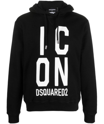 Icon Print Cotton Hoodie paiement sécurisé