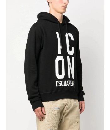 Icon Print Cotton Hoodie paiement sécurisé