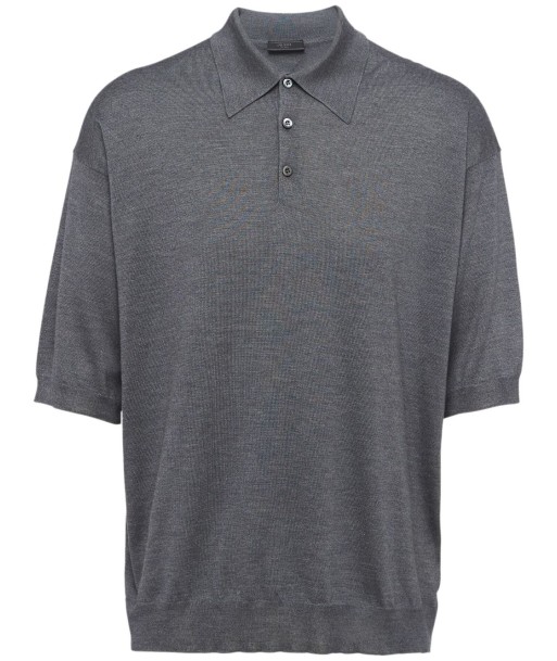 Silk Short Sleeve Polo Shirt Dans la société mordern