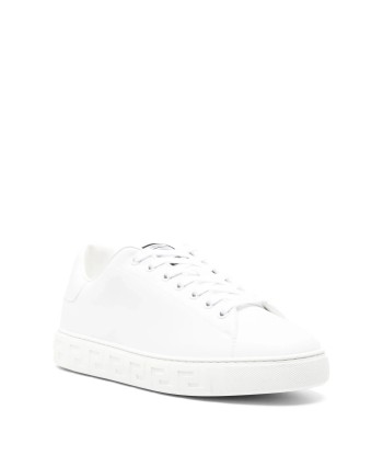 Greca Faux Leather Sneakers soldes