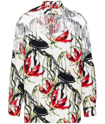 Graphic Print Fringe Detail Shirt des créatures d'habitude