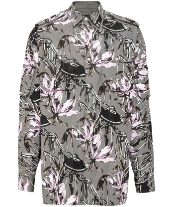 Graphic Print Cotton Shirt livraison gratuite