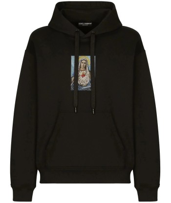 Graphic Print Cotton Hoodie français