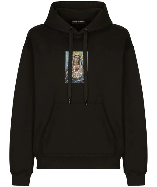 Graphic Print Cotton Hoodie français