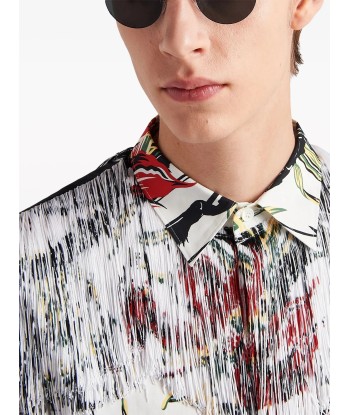 Graphic Print Fringe Detail Shirt des créatures d'habitude