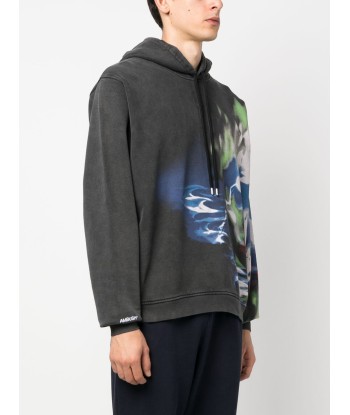 Graphic Print Cotton Hoodie à prix réduit toute l'année