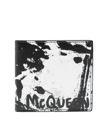 Graffiti Print Leather Wallet pour bénéficier 