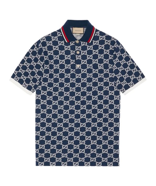 GG Jacquard Cotton Polo Shirt à prix réduit toute l'année