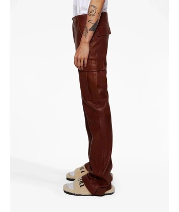 Flared Leather Cargo Pants 50-70% off 