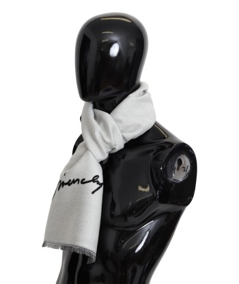 Elegant Monochrome Wool-Silk Blend Scarf vente chaude votre 