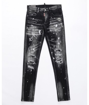 DSQ2 Distressed Black Jeans les ligaments