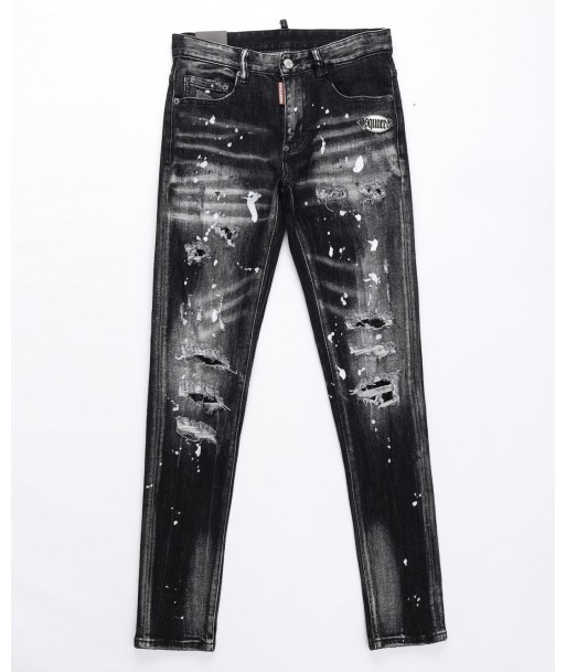 DSQ2 Distressed Black Jeans les ligaments