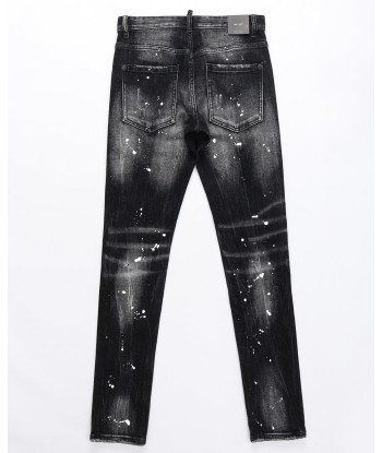 DSQ2 Distressed Black Jeans les ligaments