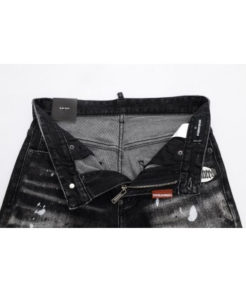 DSQ2 Distressed Black Jeans les ligaments