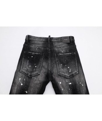 DSQ2 Distressed Black Jeans les ligaments