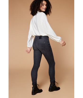 LE INDI - Jean slim gris chiné 7/8ème effet push up acheter en ligne