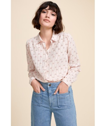 CHUT - Chemise rose poudré brodée à imprimé micro fleurs Livraison rapide