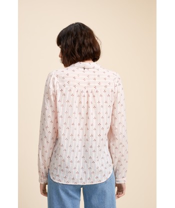 CHUT - Chemise rose poudré brodée à imprimé micro fleurs Livraison rapide