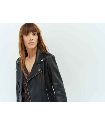 DEAN - Blouson biker noir en cuir meilleur choix