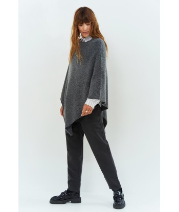 ALAMO - Poncho gris en tricot Comparez et commandez 