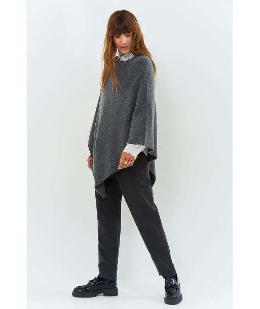 ALAMO - Poncho gris en tricot Comparez et commandez 