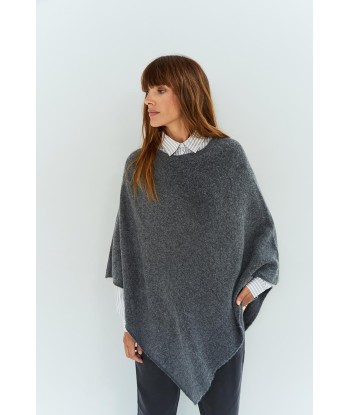 ALAMO - Poncho gris en tricot Comparez et commandez 