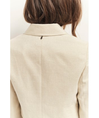 VIAN - Veste de costume courte beige doré de pas cher