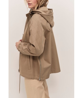 DYMAS - Parka courte almond avec zips côtés la livraison gratuite