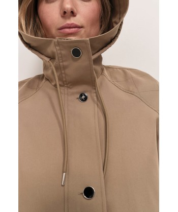 DYMAS - Parka courte almond avec zips côtés la livraison gratuite