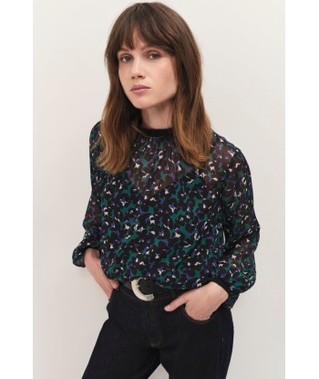 CAXIE - Blouse evergreen à imprimé tachiste les ctes