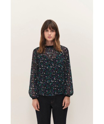 CAXIE - Blouse evergreen à imprimé tachiste les ctes