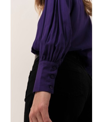 CERES - Blouse purple jacquard fantaisie Découvrez la collection