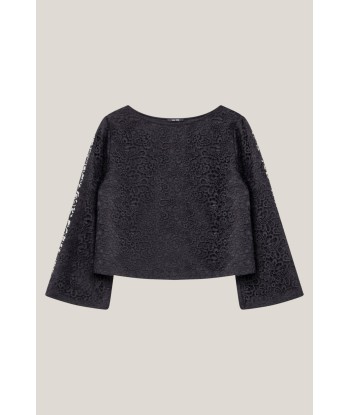 COLLIE - Blouse noire en dentelle 50-70% off 