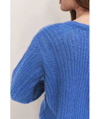 TIM  - Cardigan céleste blue tricot à encolure V profonde store