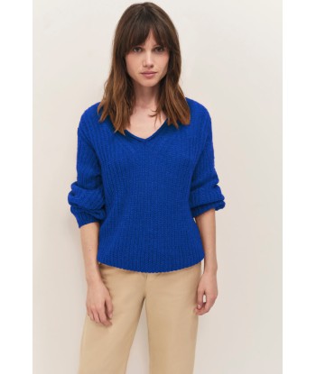 TING - Pull saphir blue tricot fantaisie détails lurex paiement sécurisé