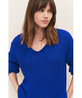 TING - Pull saphir blue tricot fantaisie détails lurex paiement sécurisé