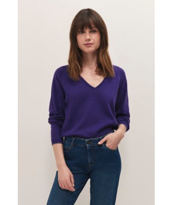 TOWSVILLE - Pull purple tricot fantaisie Intarsia lurex danseuse dos JUSQU'A -70%! 