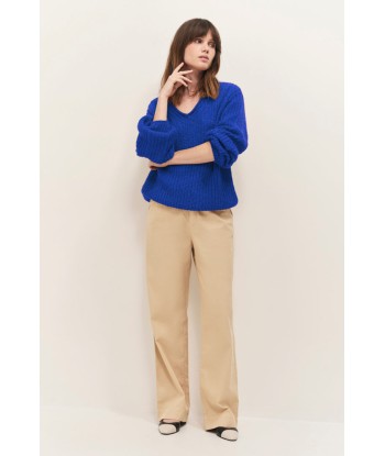 TING - Pull saphir blue tricot fantaisie détails lurex paiement sécurisé